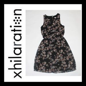 Xhilaration Black Floral Racerback Dress